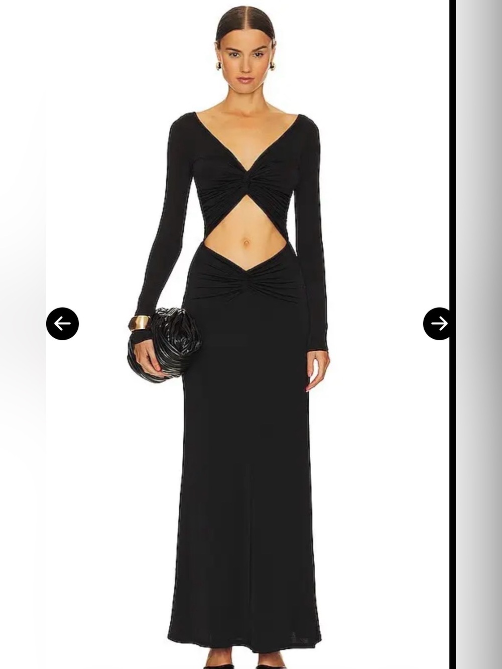 L'Academie Ava ruched maxi dress NWT✨